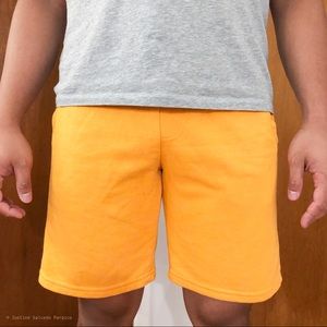 FOREVER 21 MEN Mustard Yellow Drawstring Shorts